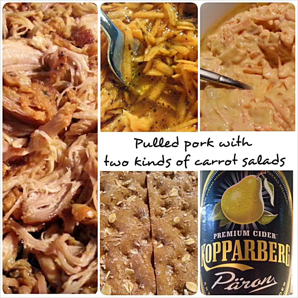 Pulled pork with two kinds of carrot salads|Frank&Jolanda - Eteninbeeldさん