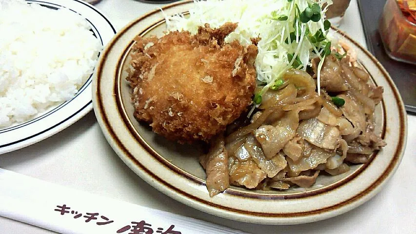 クリームコロッケ、しょうが焼ライス|kunio fukayaさん