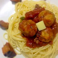 Snapdishの料理写真:Tofu Ball Spaghetti