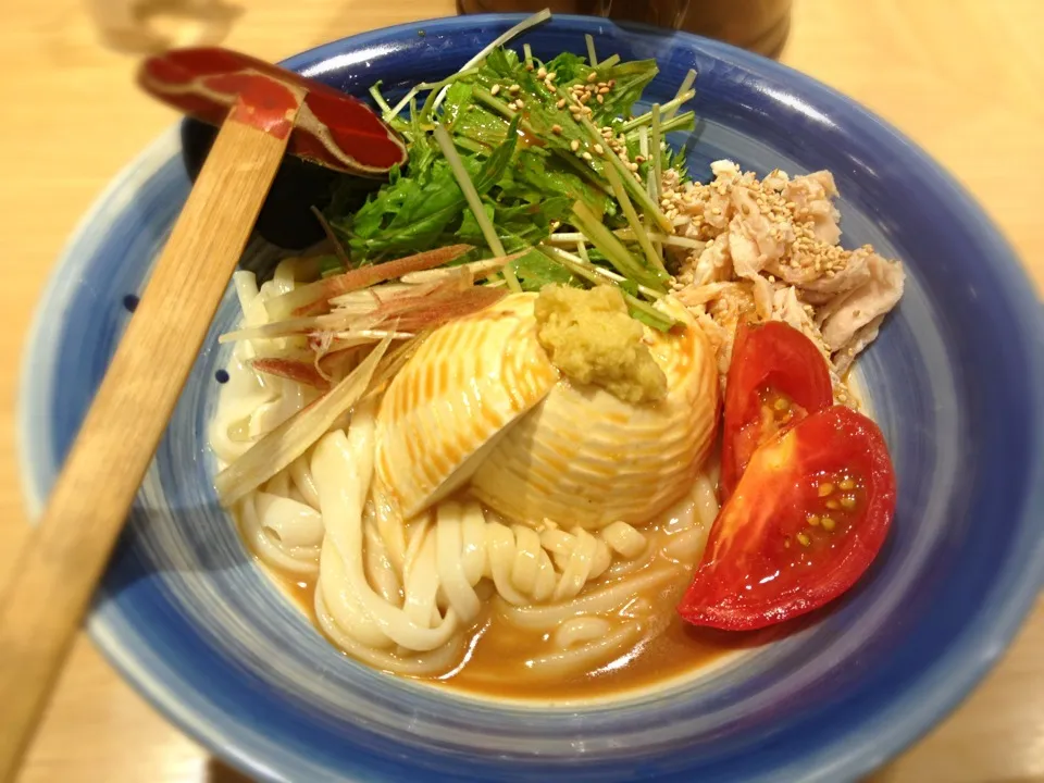 Snapdishの料理写真:Tofu pork sesame healthy udon|myさん