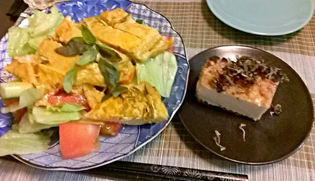 チキンのマリネ焼き&厚揚げ&牛肉とゴボウ炒め|まぐろさん