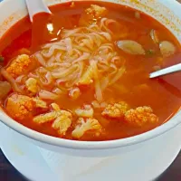 noodle in tom yam soup.