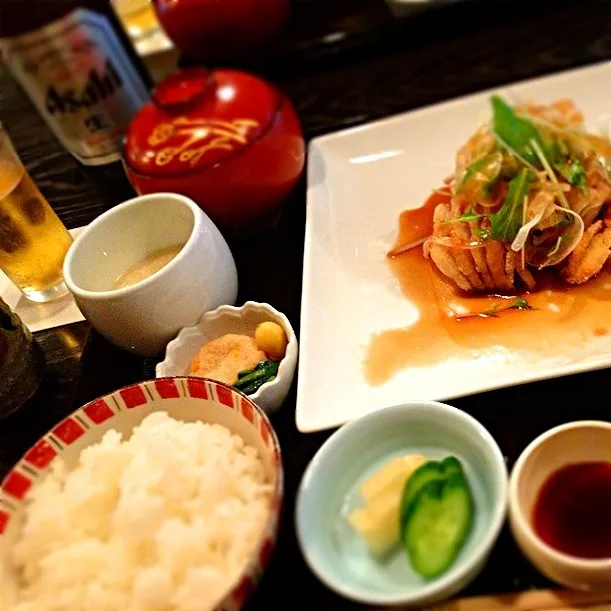 白チヌの唐揚げ定食(´◡`๑)|ゆめさん