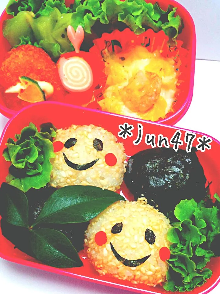 Snapdishの料理写真:秋分なので おはぎ弁当(あんこなし)|jun47さん