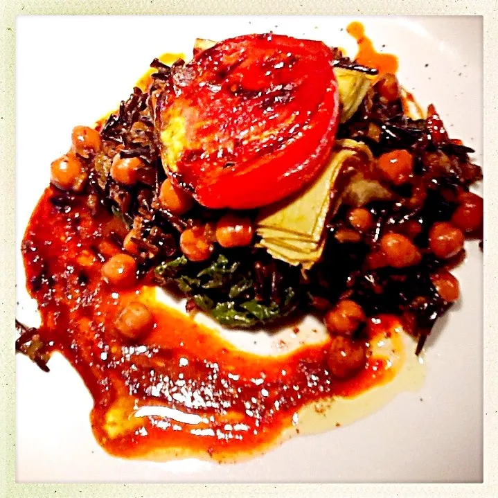 Snapdishの料理写真:CHARD. GARBANZO. BLACK RICE. ARTICHOKE. TOMATO|GREG ARNOLDさん