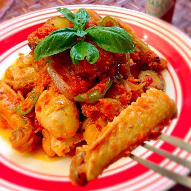 Tomato Stewed of chicken の 煮込み/🌈Ami🍻 SnapDish[スナップディッシュ] (ID5POSya)