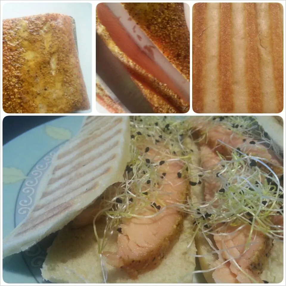 Läcko lax on a panini
(Swedish herb crusted salmon on a panini)|Frank&Jolanda - Eteninbeeldさん