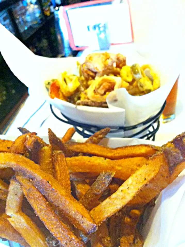 Handcut cajun fries & calamari|Juliee ~ ジュリーさん