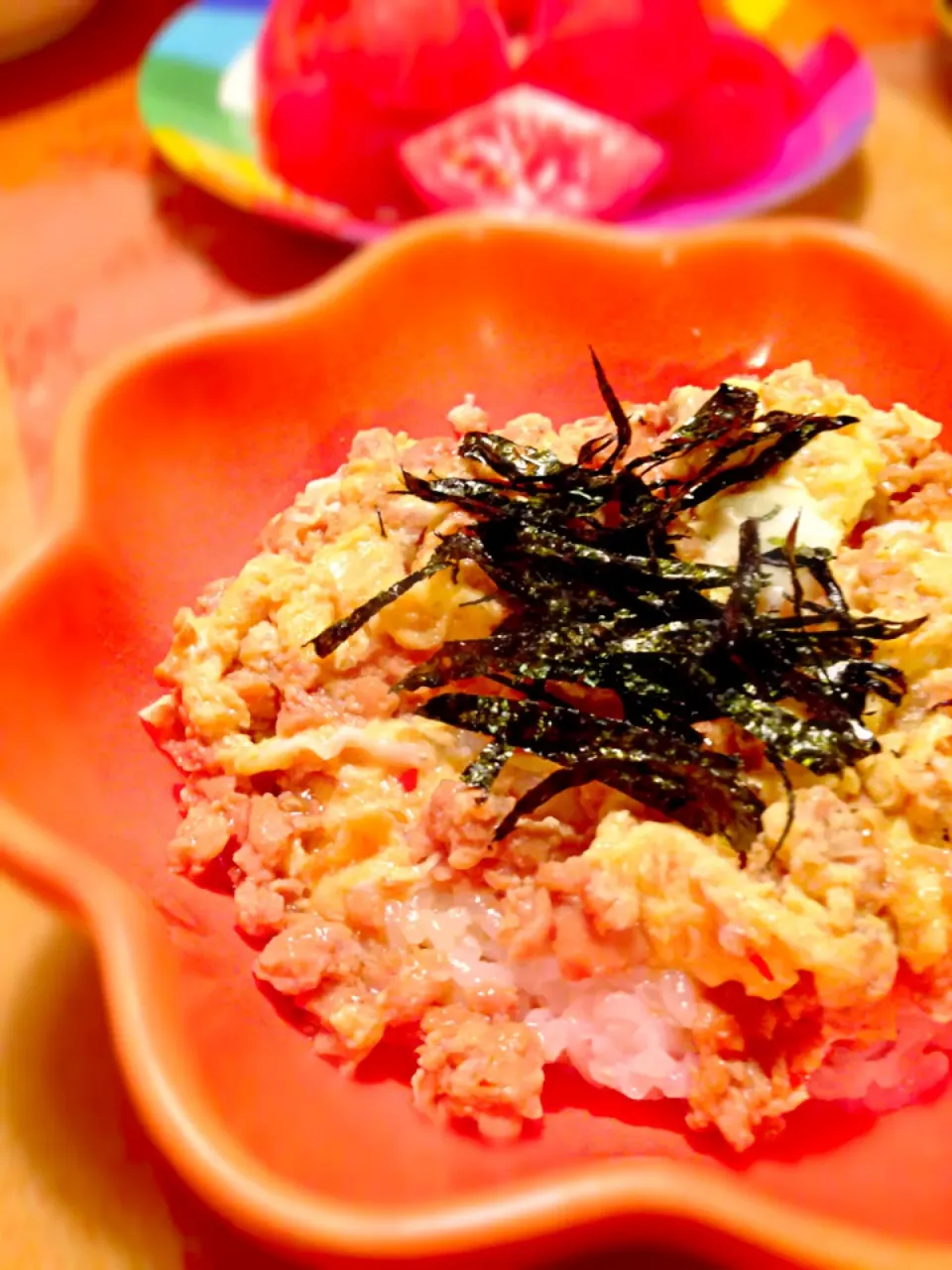 鶏そぼろ卵とじ丼|ひとみさん