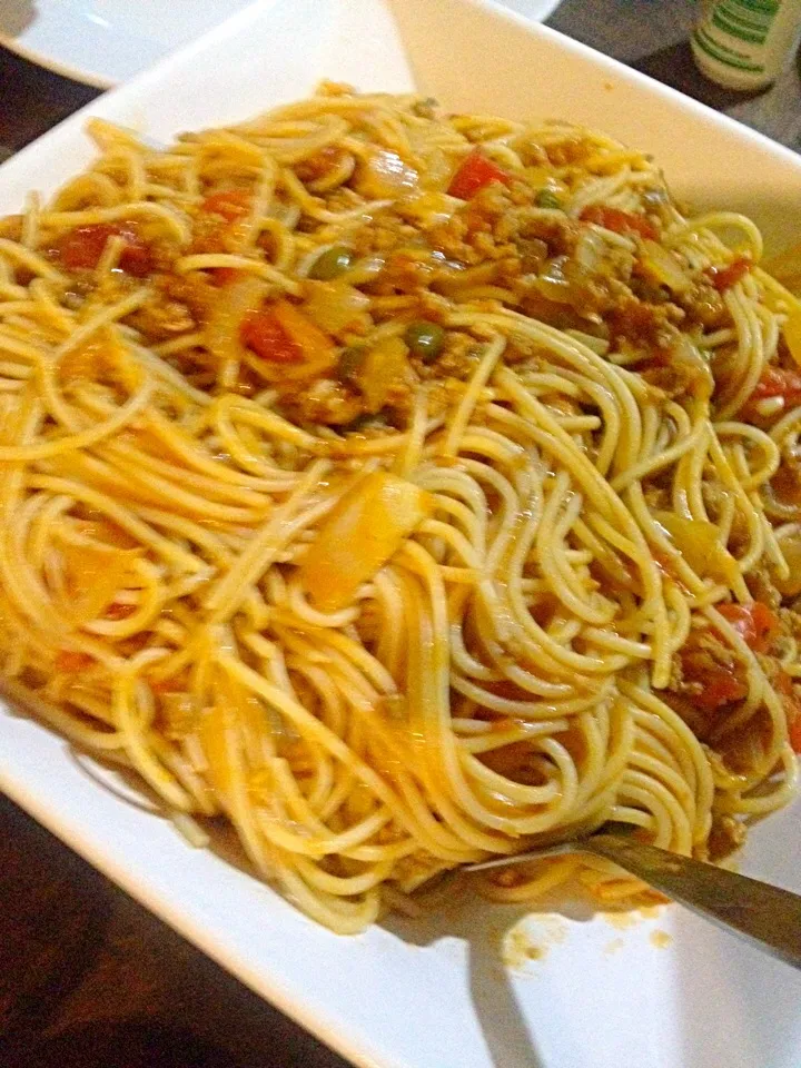 Atomic Spaghetti  with 3kinds of cheese|rcxy bさん