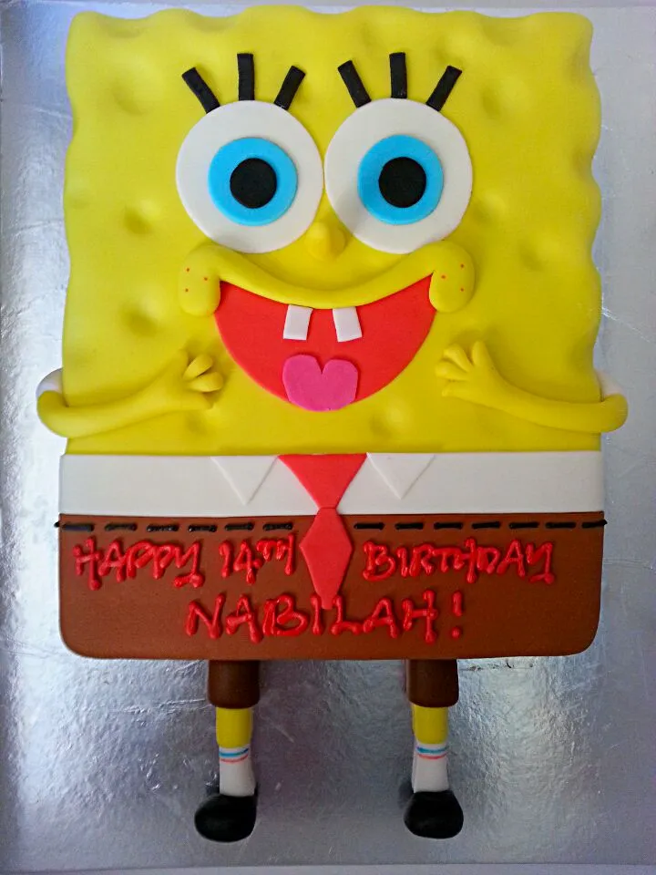 Snapdishの料理写真:Spongebob birthday cake!|meeowwmeeowwさん