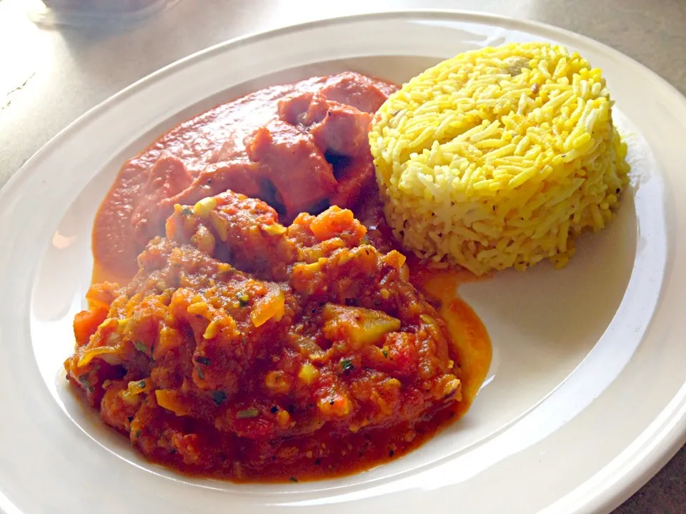 Chicken Mahkani, tomato chickpea potato pumpkin almond curry, saffron rice|Chrisy Hillさん