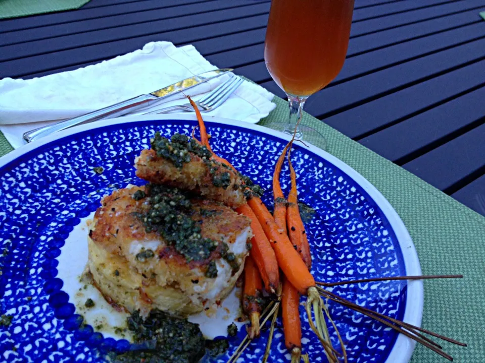 catfish with creamed leeks and carrots|Matthew Cashenさん