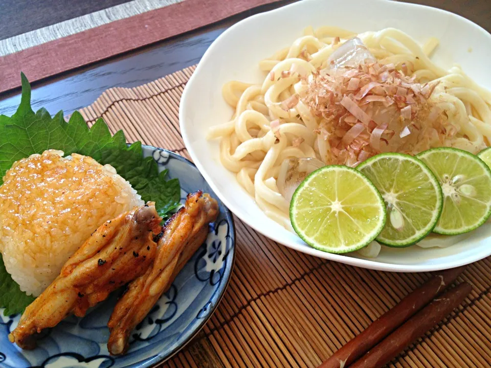 ゆ〜ちんさんのとこから、ビアンキちゃん's酢橘うどん|masakoさん