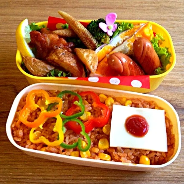 Snapdishの料理写真:㊗2020東京オリンピックお弁当♪娘弁|さゆさん