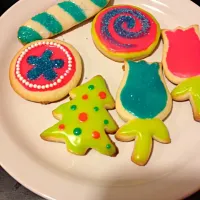 Snapdishの料理写真:Hand painted sugar cookies :)|Ashleyさん