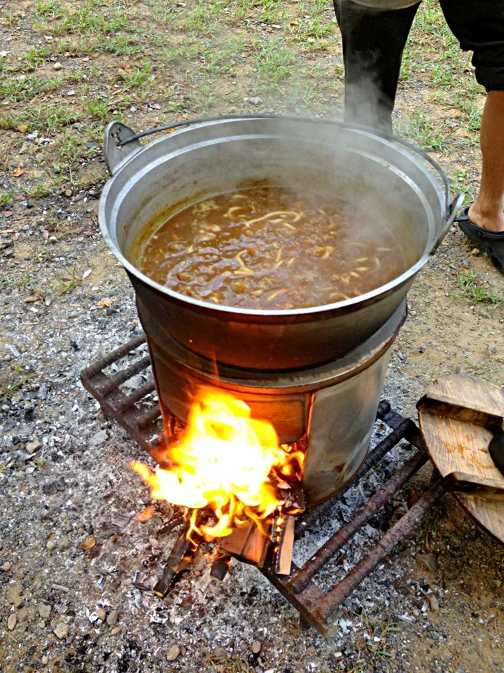 芋煮の後にカレーうどん|きむらゆりかさん