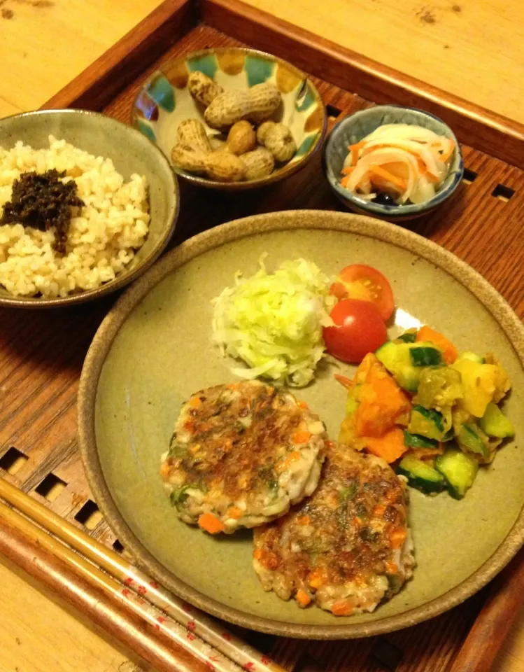 豆腐バーグで晩御飯|まっきーさん