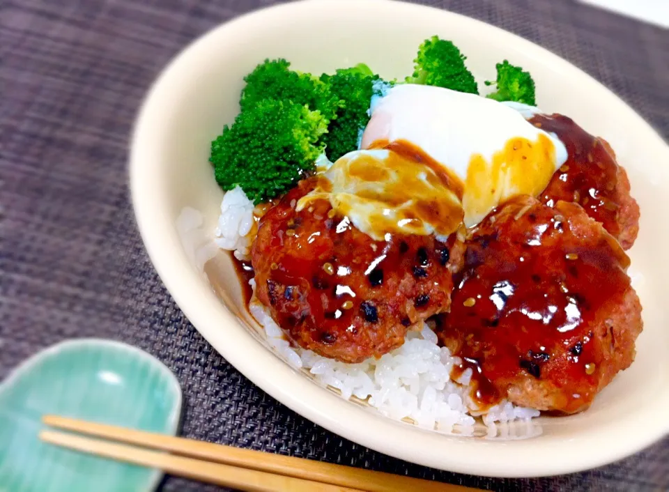 海老入り豚つくねの照焼き丼|有山さん