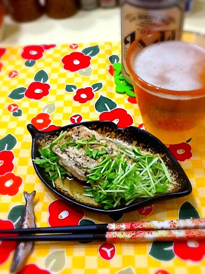 焼き魚＆ビール🍺|さとう かおりさん