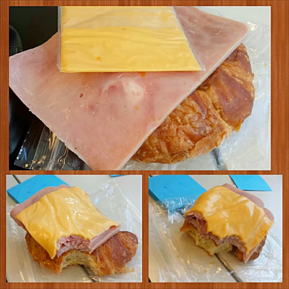 Lazy sandwich. Ham, croissant, cheese.|Jorelさん