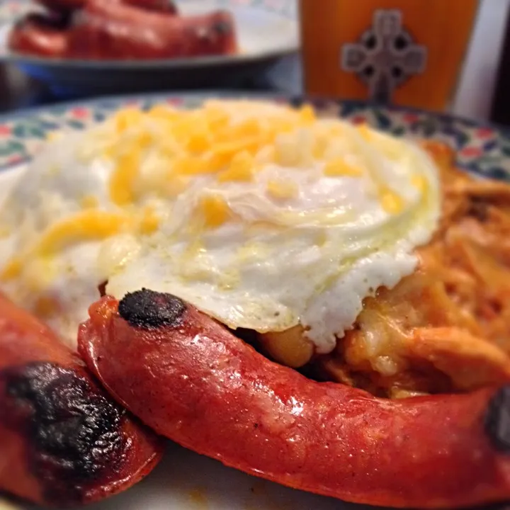 Chilaquiles with a Fried Egg and Portuguese Sausage.|John Tompkinsさん