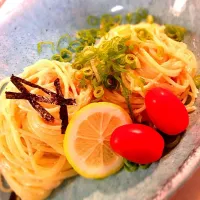 Snapdishの料理写真:たらこパスタ|かいあきこさん