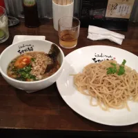 Snapdishの料理写真:醤油スープつけ麺|sakuraさん