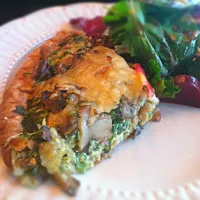 Snapdishの料理写真:Spinach and Mushroom Quiche