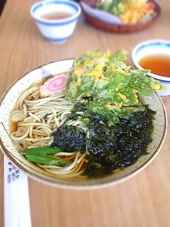 伊豆大島 島のり蕎麦 明日葉の天ぷら|Masakoさん