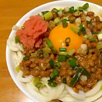 納豆明太うどん|かなさん