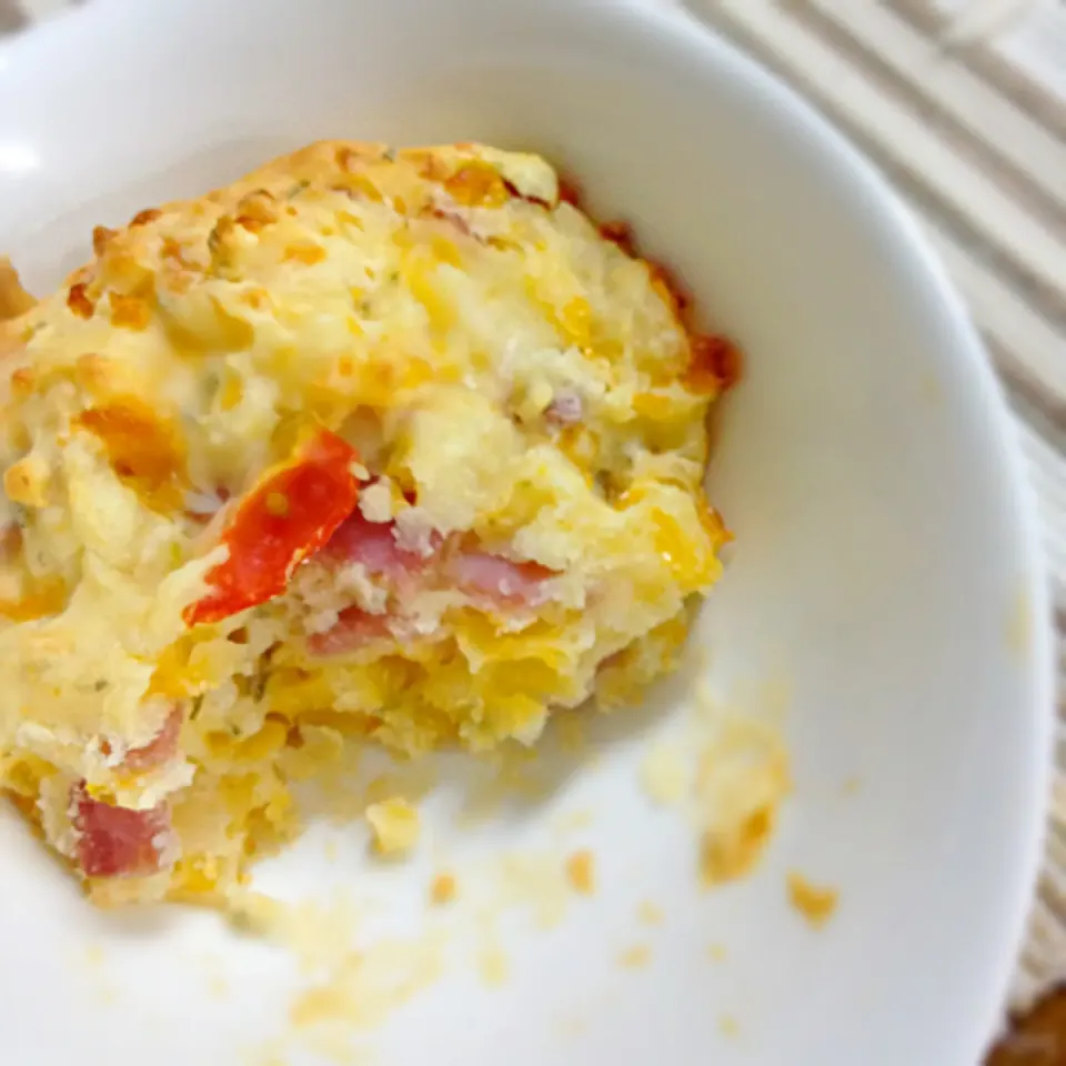 Smoked ham cheesy muffin scone|Sweetaddictsさん