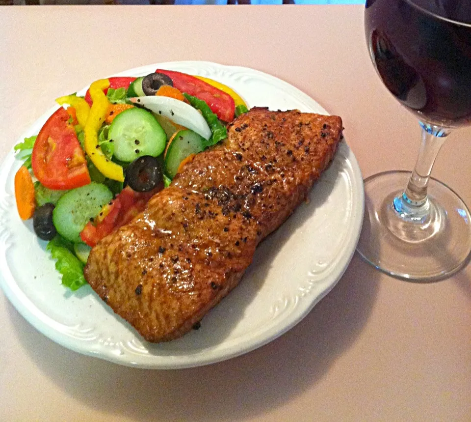 Oven roasted Asian marinated Scottish salmon.|Debbieさん