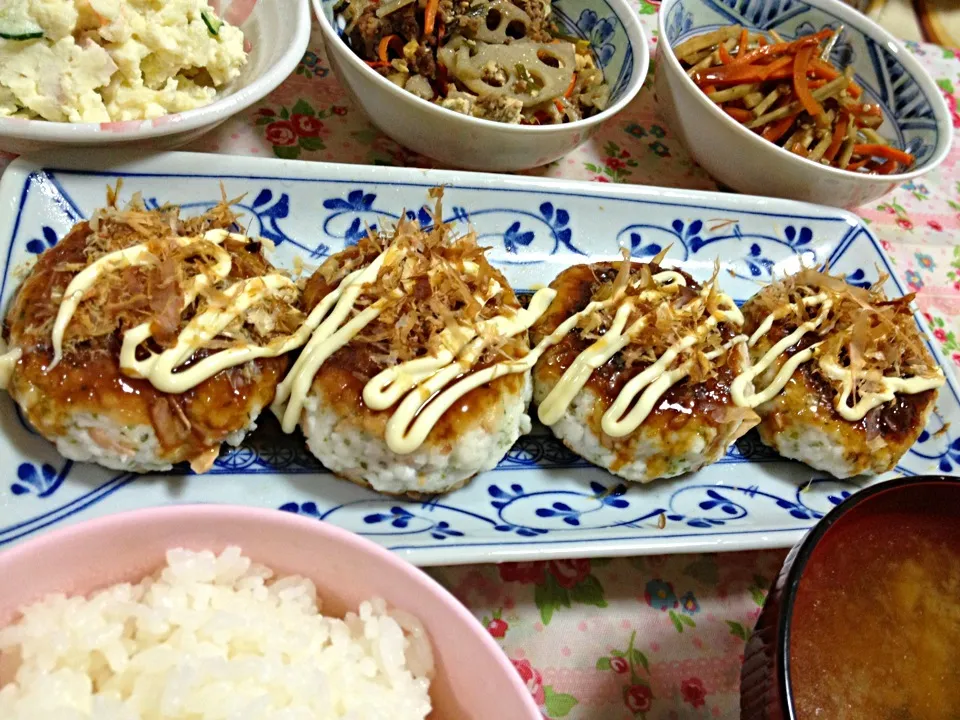 お好み焼き風味はんぺんバーグ|まゆめろさん