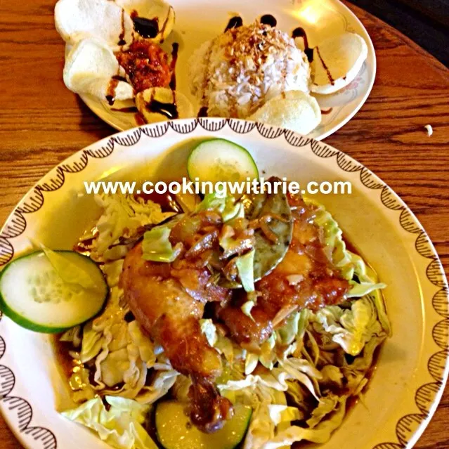 Chicken in Huli-Huli Sauce served with jasmine white rice|rie simsさん