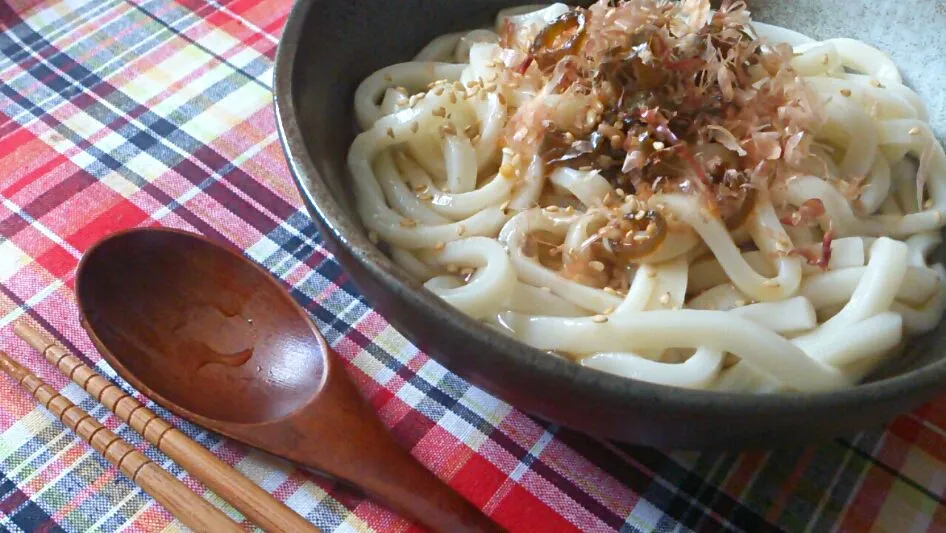 Snapdishの料理写真:自家製 三升漬け ぶっかけうどん。|かんみぅさん