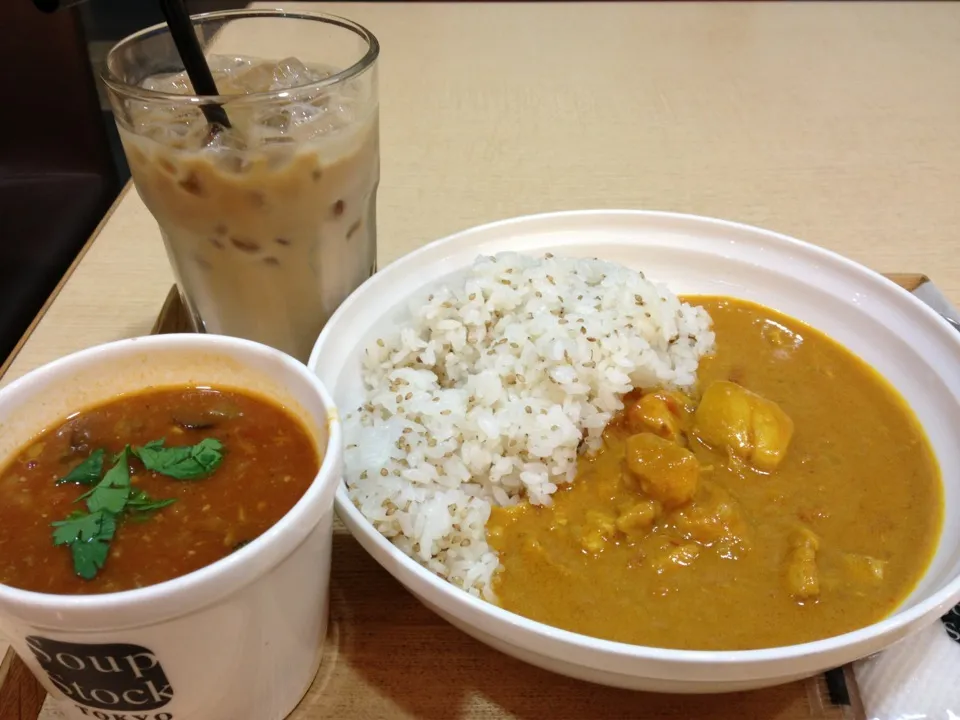 鶏肉と玉ねぎのカレーとスープセット|Runaさん