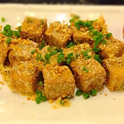 Snapdishの料理写真:Fried tofu with salted eggs|Thien Anさん