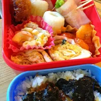 Snapdishの料理写真:手抜きお弁当|ののままさん