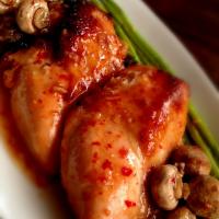 チキンのじっくりスイートチリソースのオーブン焼き！