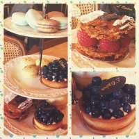 Macaroon, raspberry pie, blueberry pie|キムさん