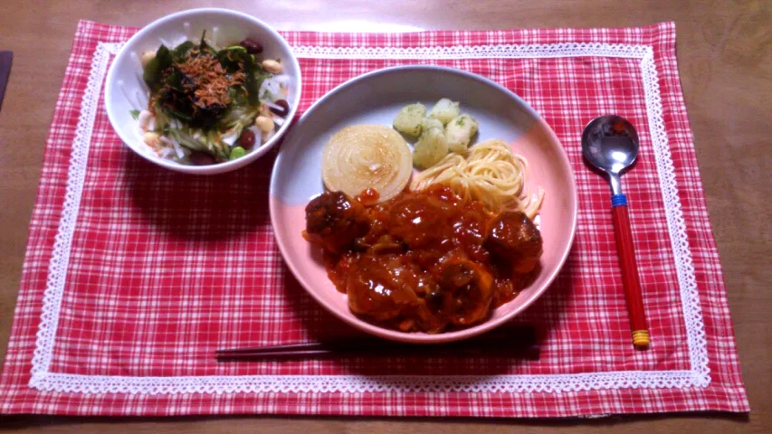 つくねのトマトソース煮|はらぺこちゃんさん