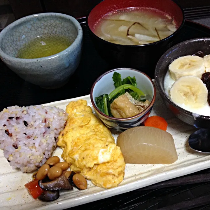 単身赴任の朝ごはん  今日は干しエビ入玉子焼き|ぽんたさん