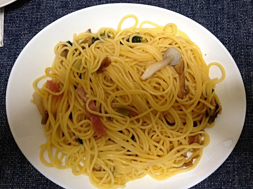 きのこパスタ|ばーさんさん