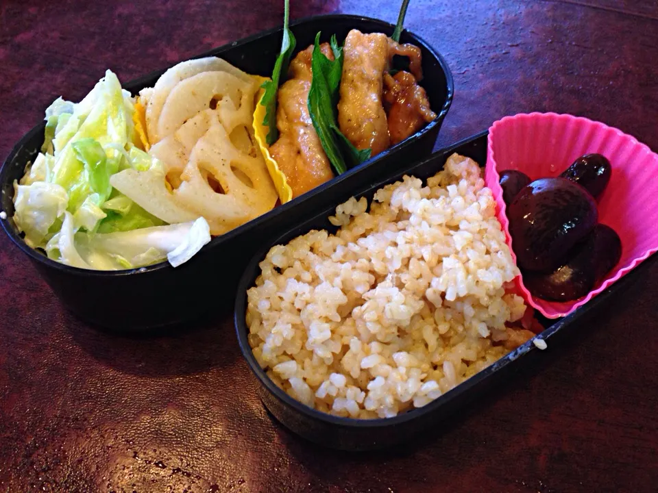 鶏肉と酢蓮の弁当|香山ありすさん