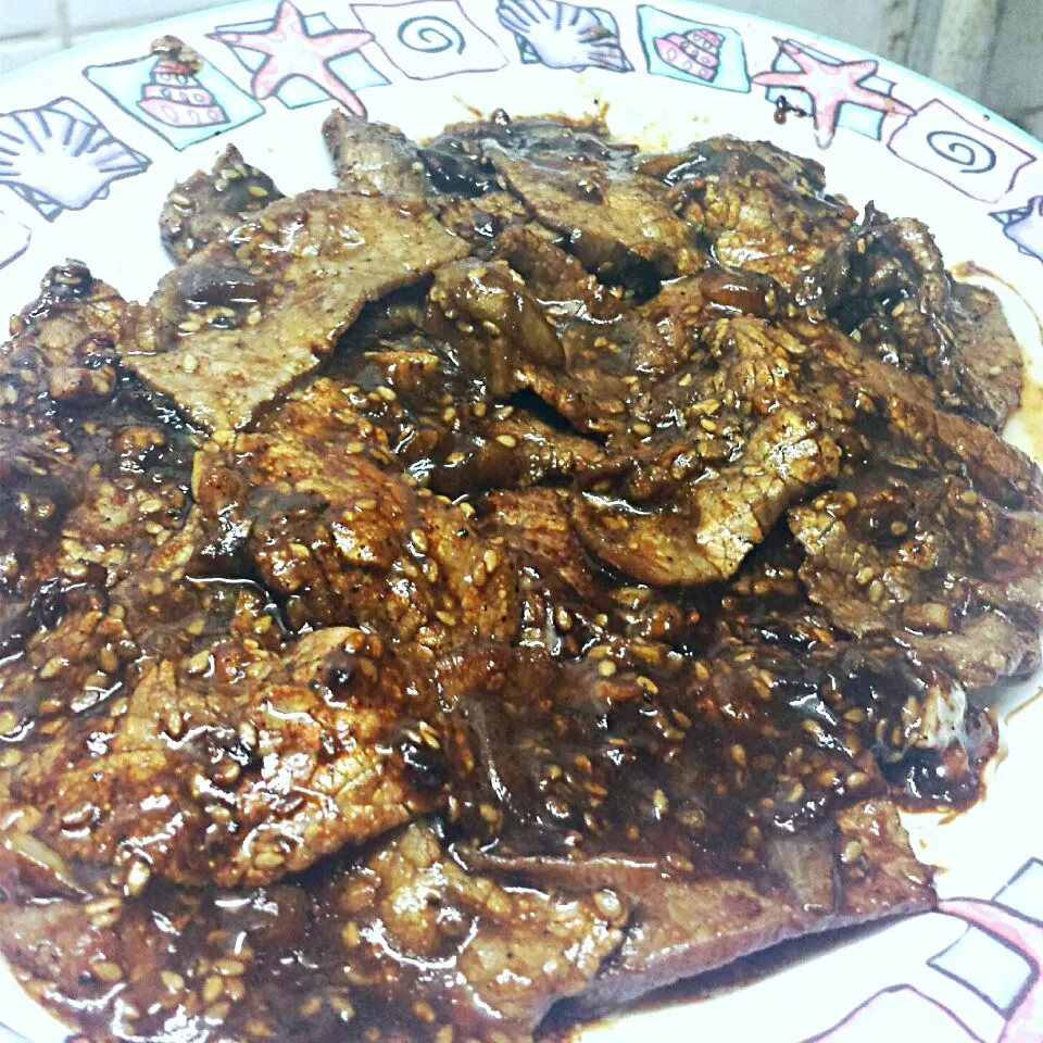 Sukiyaki Beef steak in Oyster Sauce with so much love!|Aleyyah Baraguirさん