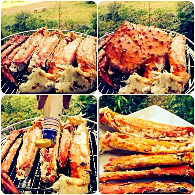 Snapdishの料理写真:Charcoal-grilled King crab w/Butter soy sauce🔥炭火たらば蟹ﾊﾞﾀｰ醤油焼き|🌈Ami🍻さん