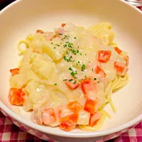 Snapdishの料理写真:クリームパスタ♡|eriさん