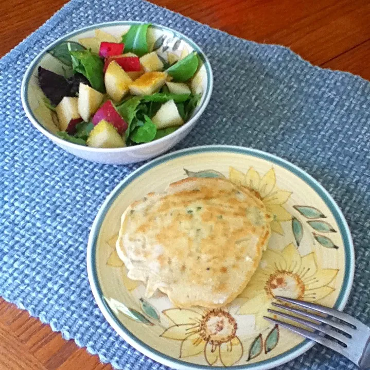 Corgette pancake & pear salad|Sai linさん