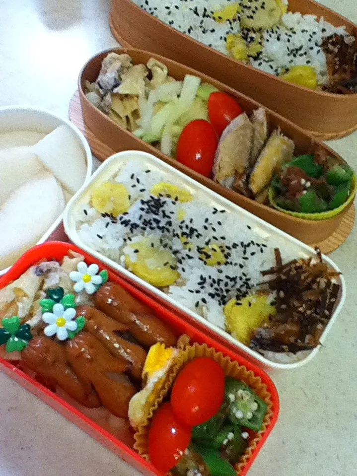 Today's lunch box. ランチの約束があったのをすっかり忘れてお弁当作っちゃったw 栗ごはん弁当はハニーに持ってってもらいましたが、足りるかな？^^;|hoppycowさん